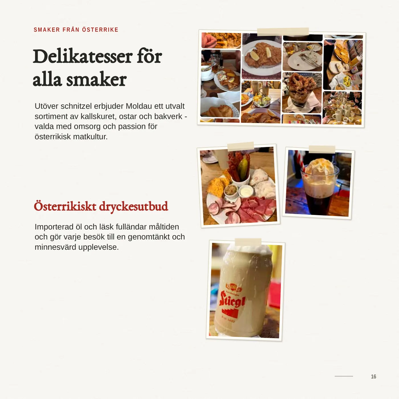 Sida 16 ur Moldaus minnesbok: Delikatesser för alla smaker
